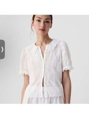 GAP X DOEN CROPPED EYELET SHIRT Size M